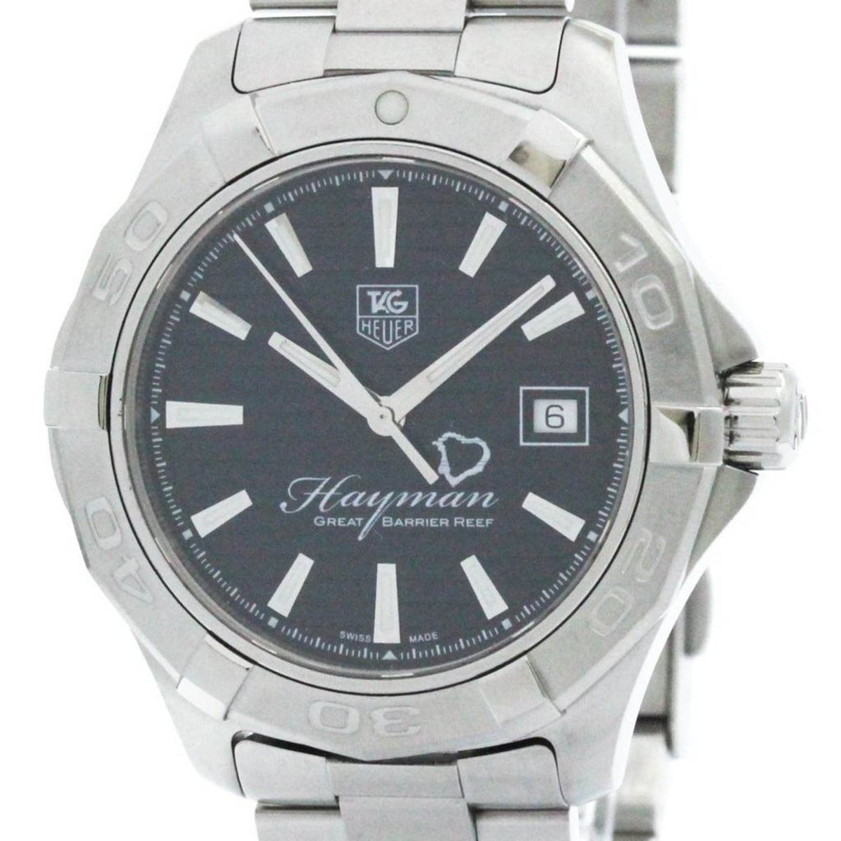 Gebrauchte, polierte TAG HEUER Aquaracer Hayman Great Barrier Reef-Uhr WAP201Y BF573079 