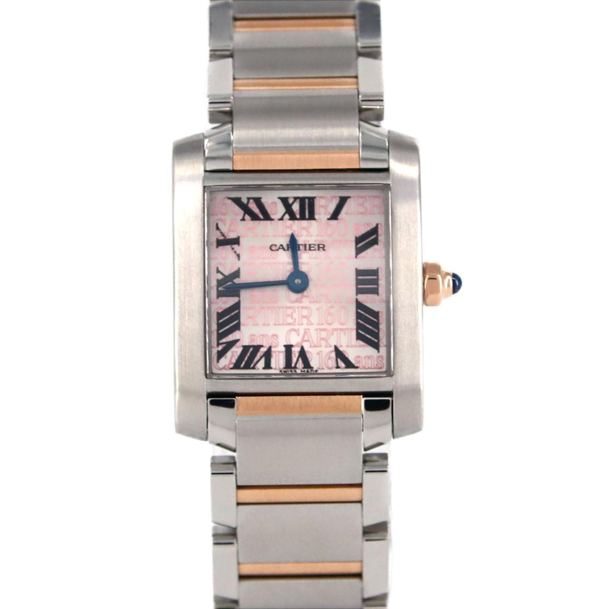 Gebrauchte Cartier Tank Francaise SM PG Combi 160. Jahrestag W51036Q4 SSxPG Armbanduhr Quarz 