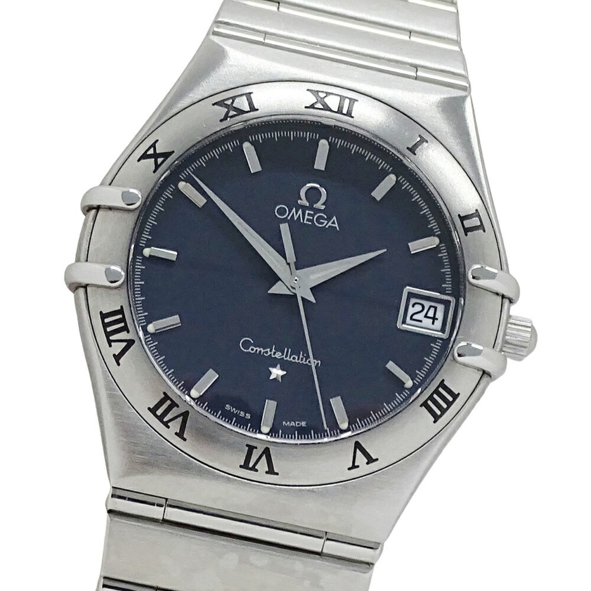 Gebrauchte OMEGA Constellation 1512.40 Uhr Herren Datum Quarz Edelstahl SS Silber Marine poliert 