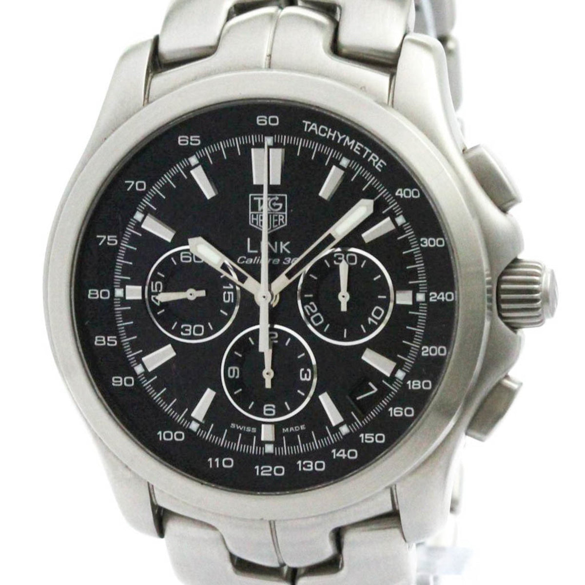 Gebrauchte, polierte TAG HEUER Link Calibre 16 Chronograph Automatikuhr CT511A BF580443 