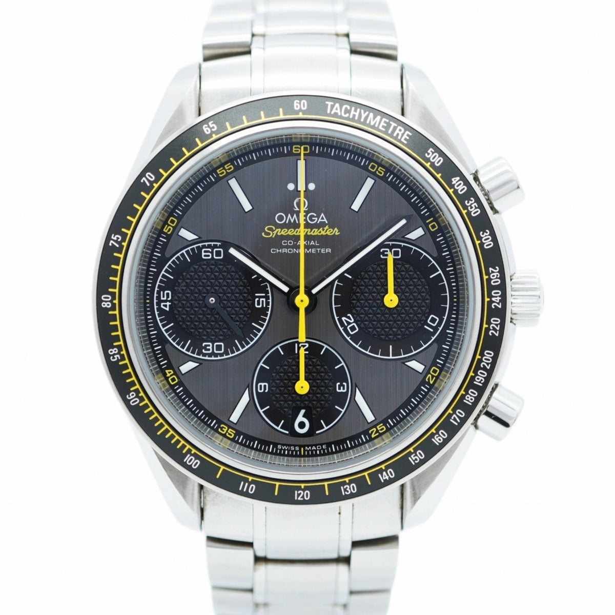 Gebrauchte Omega Speedmaster 326.30.40.50.06.001 Herrenuhr mit grauem Zifferblatt 