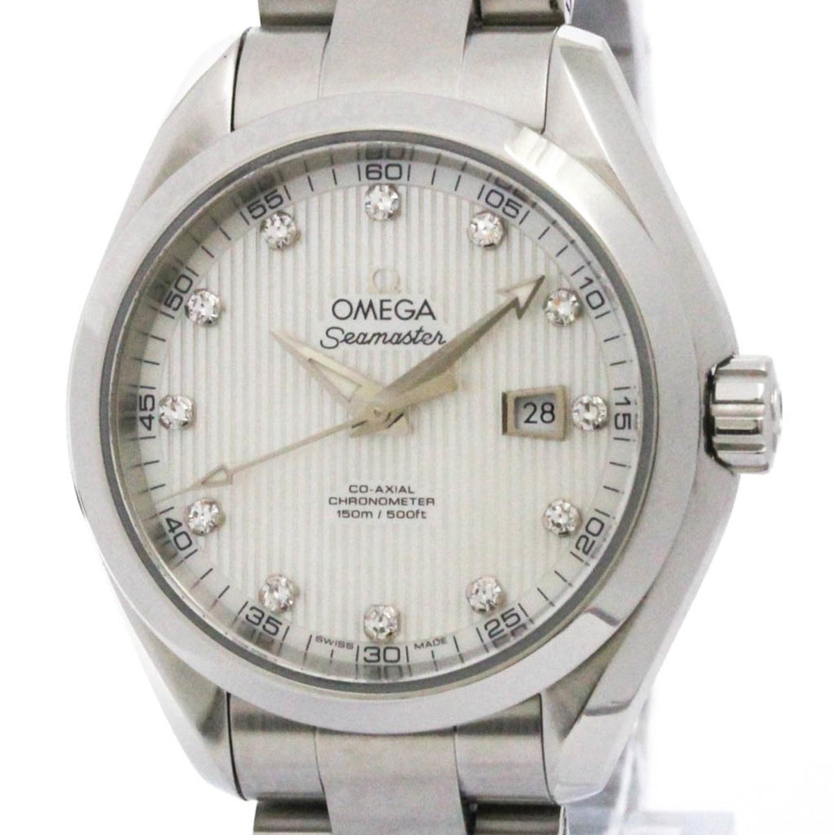 Gebrauchte OMEGA Seamaster Aqua Terra Co-Axial Diamantuhr 231.10.34.20.55.001 Poliert 