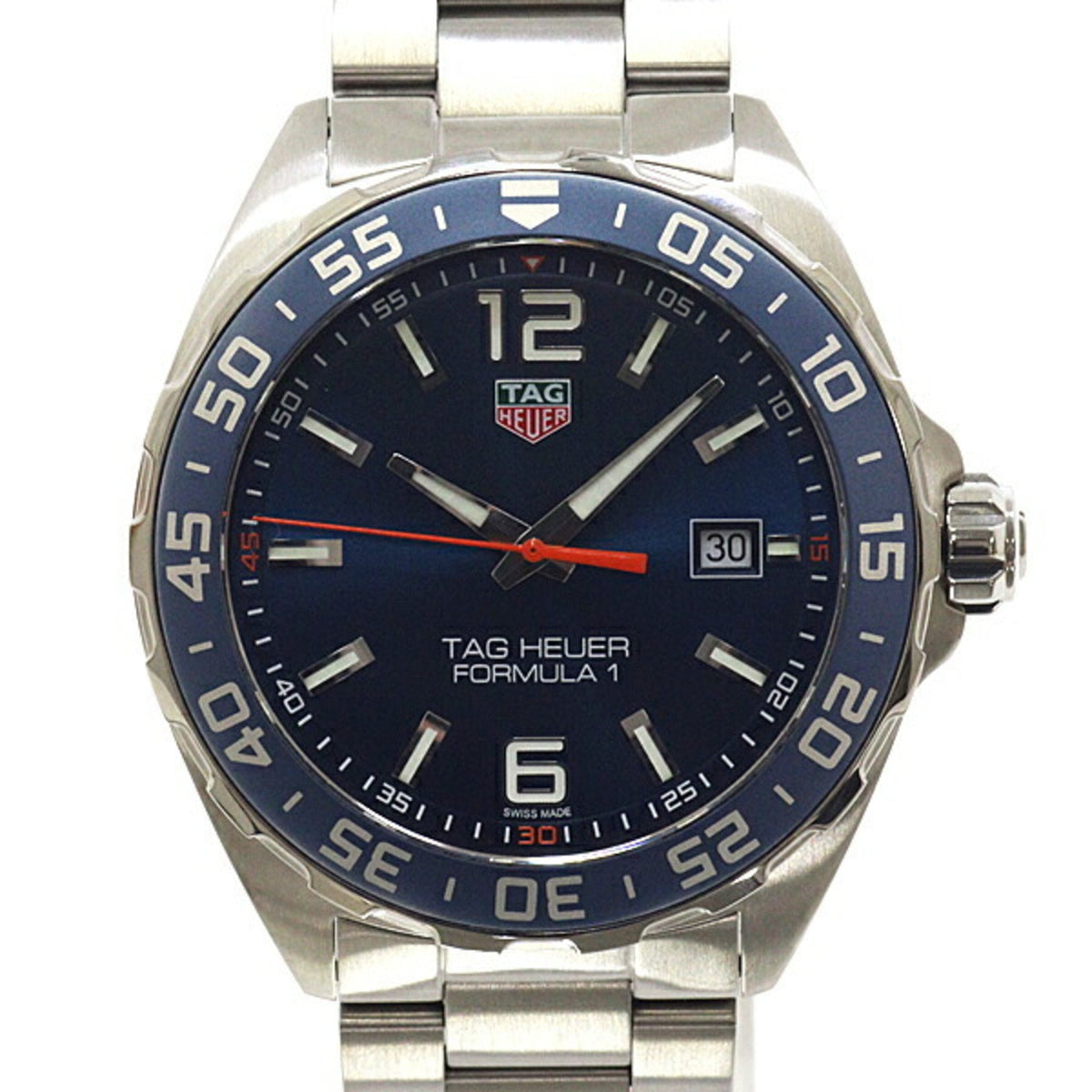 Gebrauchte TAG Heuer Herrenuhr Formula 1 WAZ1010, blaues Zifferblatt, Quarzwerk 