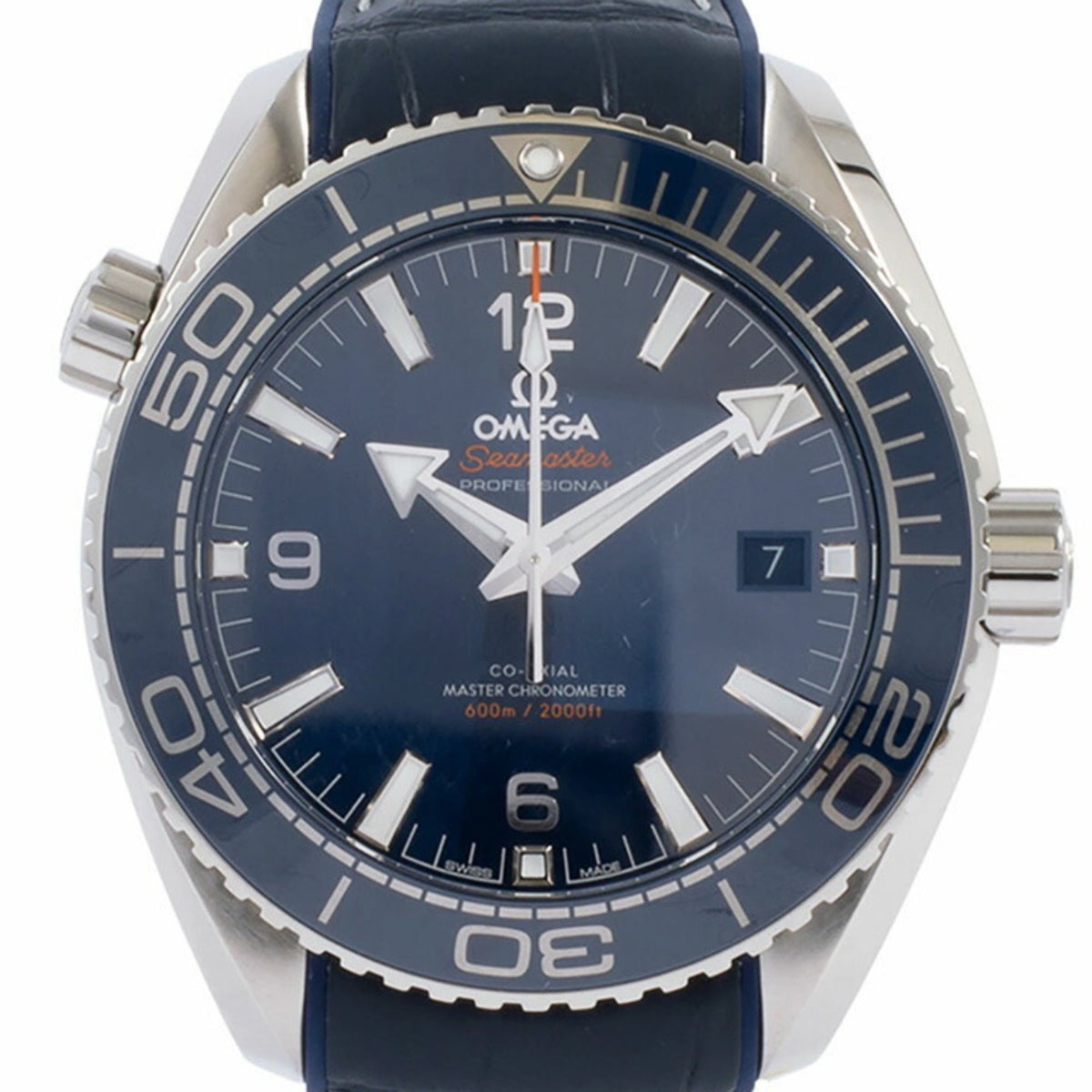 Pre-Owned OMEGA Seamaster Planet Ocean 600m Watch 215.33.44.21.03.001 Blue Stainless Steel