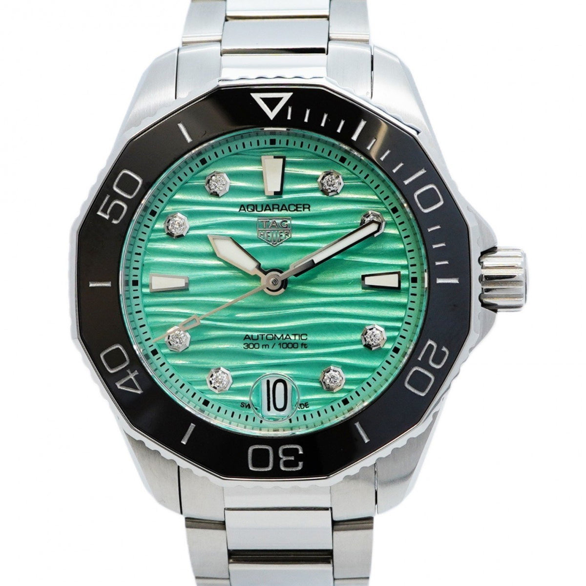 Gebrauchte TAG Heuer Aquaracer WBP231K Herrenuhr mit grünem Zifferblatt 