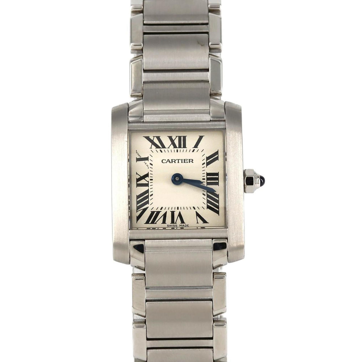 Gebrauchte Cartier Tank Francaise SM W51008Q3 SS Armbanduhr Quarz 