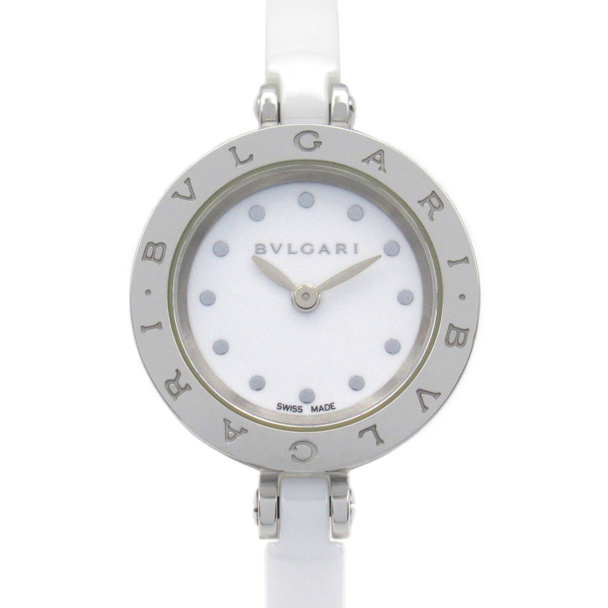 Gebrauchte BVLGARI B-zero1 Uhr Edelstahl Keramik Damen Weiß BZ23SC 