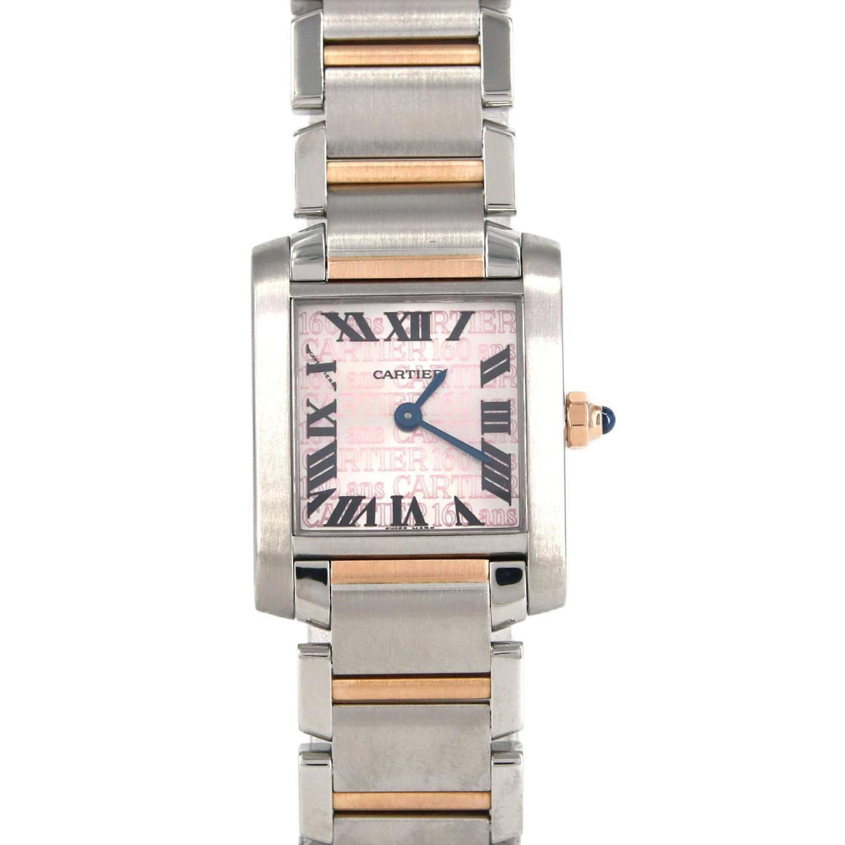 Gebrauchte Cartier Tank Francaise SM PG Combi 160. Jahrestag W51036Q4 SSxPG Armbanduhr Quarz 