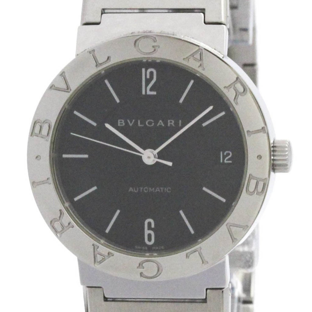 Gebrauchte BVLGARI BVLGARI-BVLGARI Stahl Automatik Herrenuhr BB33SS AUTO Poliert 