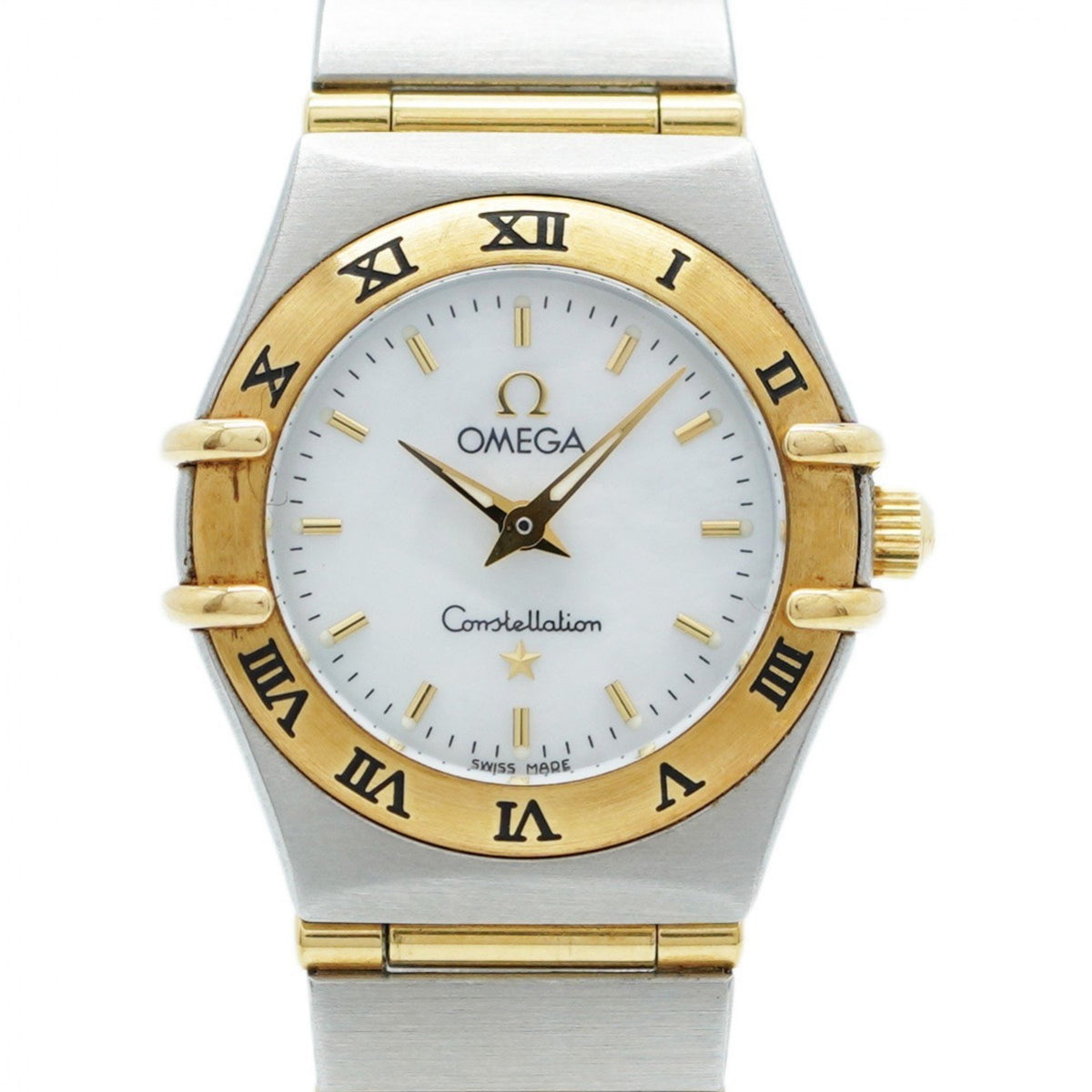 Gebrauchte Omega Constellation 1262.70.00 Damenuhr mit elfenbeinfarbenem Muschelzifferblatt 