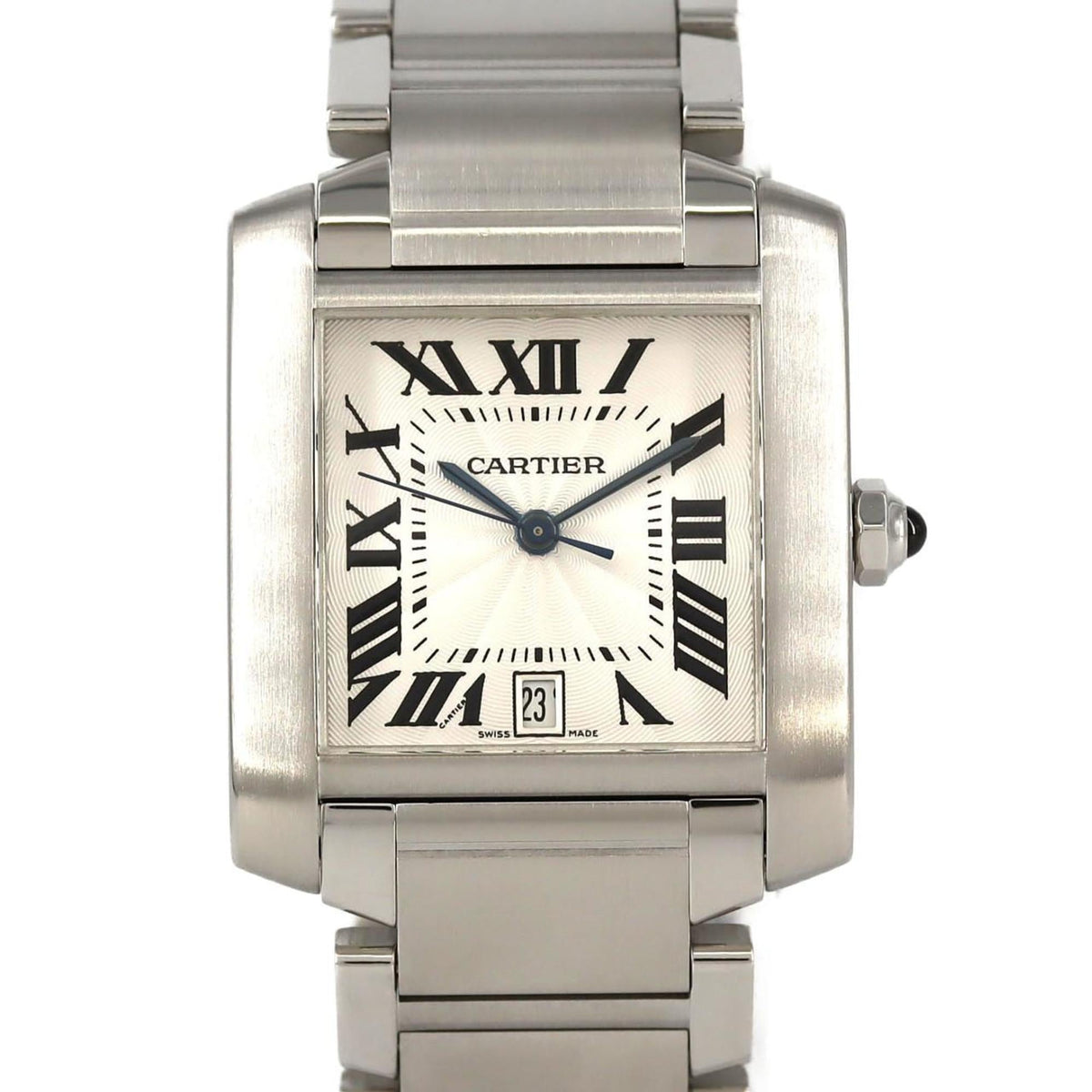 Pre-Owned Cartier Tank Fran?aise LM W51002Q3 Stainless Steel Automatic