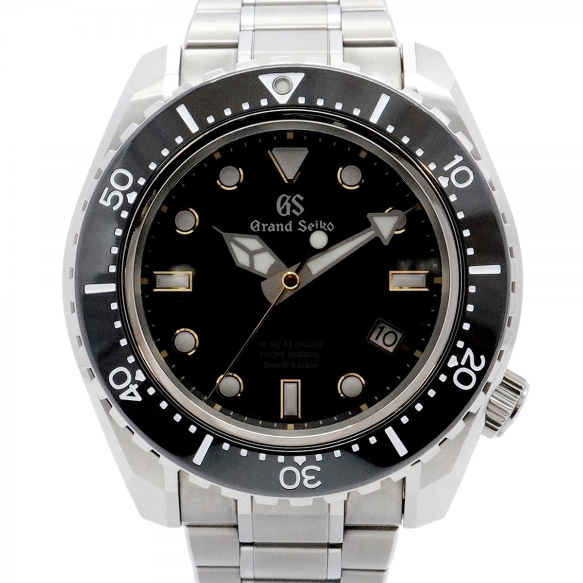 Pre-Owned Seiko Grand 9S85-01A0 Black Dial Men's Watch