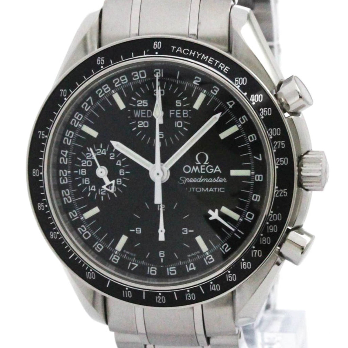 Pre-Owned OMEGA Speedmaster Mark 40Steel Automatic Mens Watch 3520.50 Polished