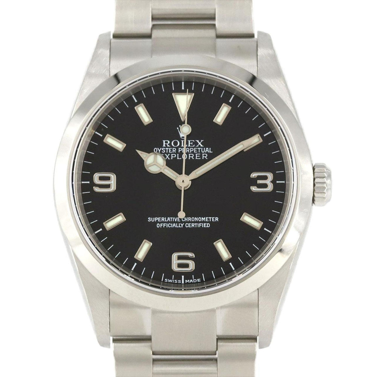 Gebrauchte Rolex Explorer I 114270 Edelstahl-Automatikuhr, K-Serie 