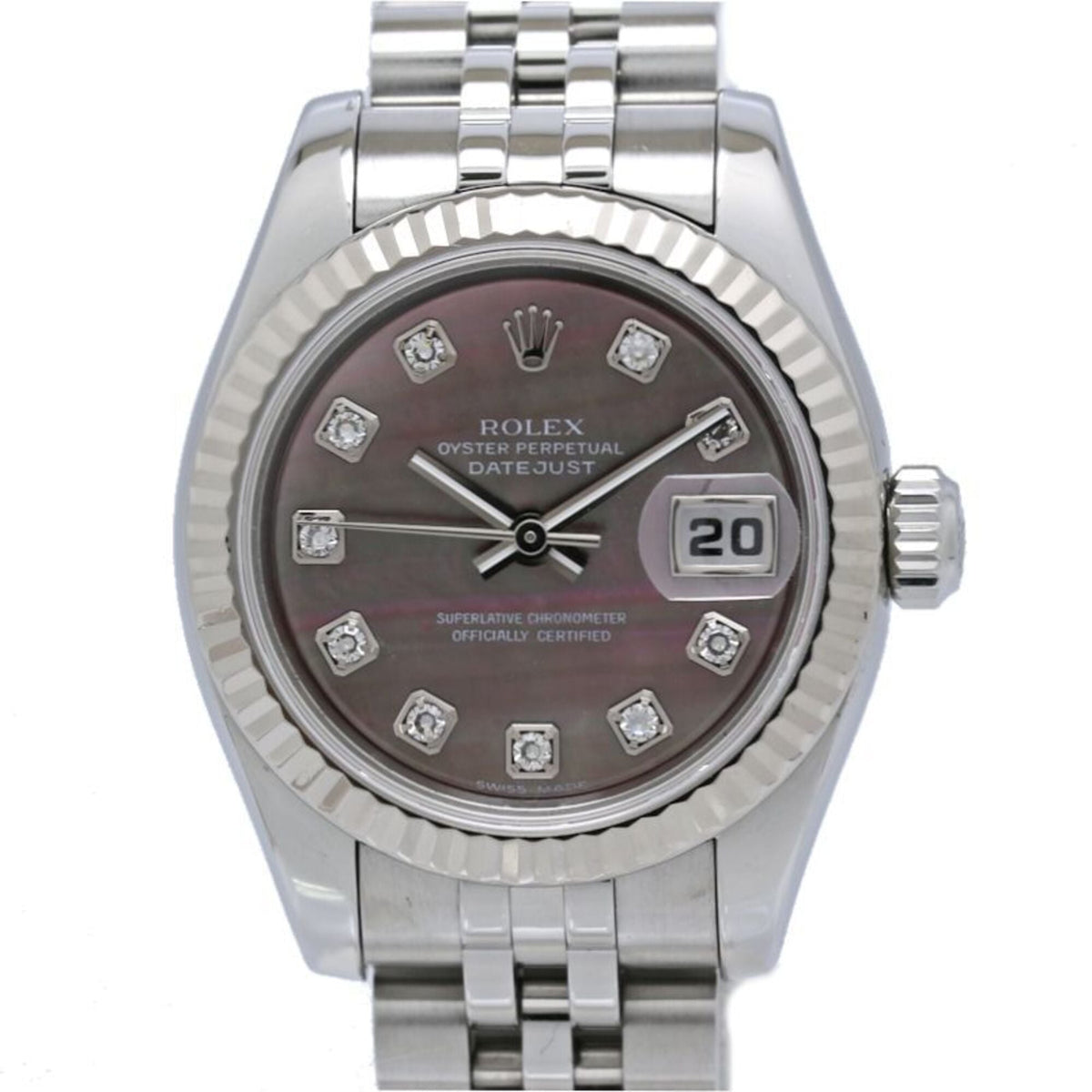 Pre-Owned ROLEX Datejust 10P Diamond 179174NG Women's Watch SSx18KWG 40585