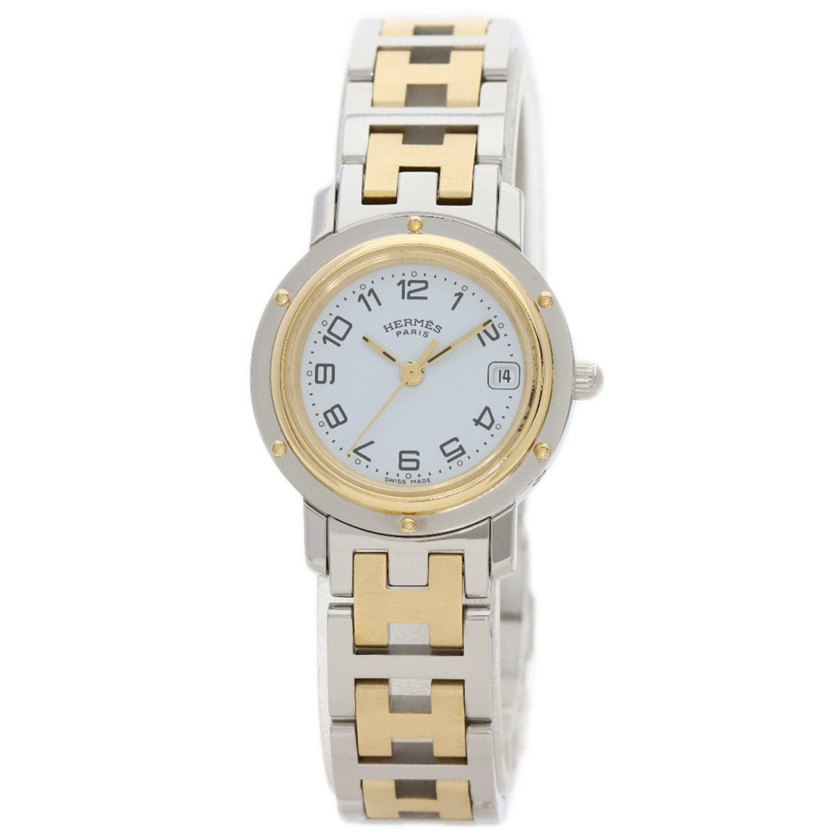 Gebrauchte Hermes CL4.220 Clipper Uhr Edelstahl SSxGP Damen HERMES 