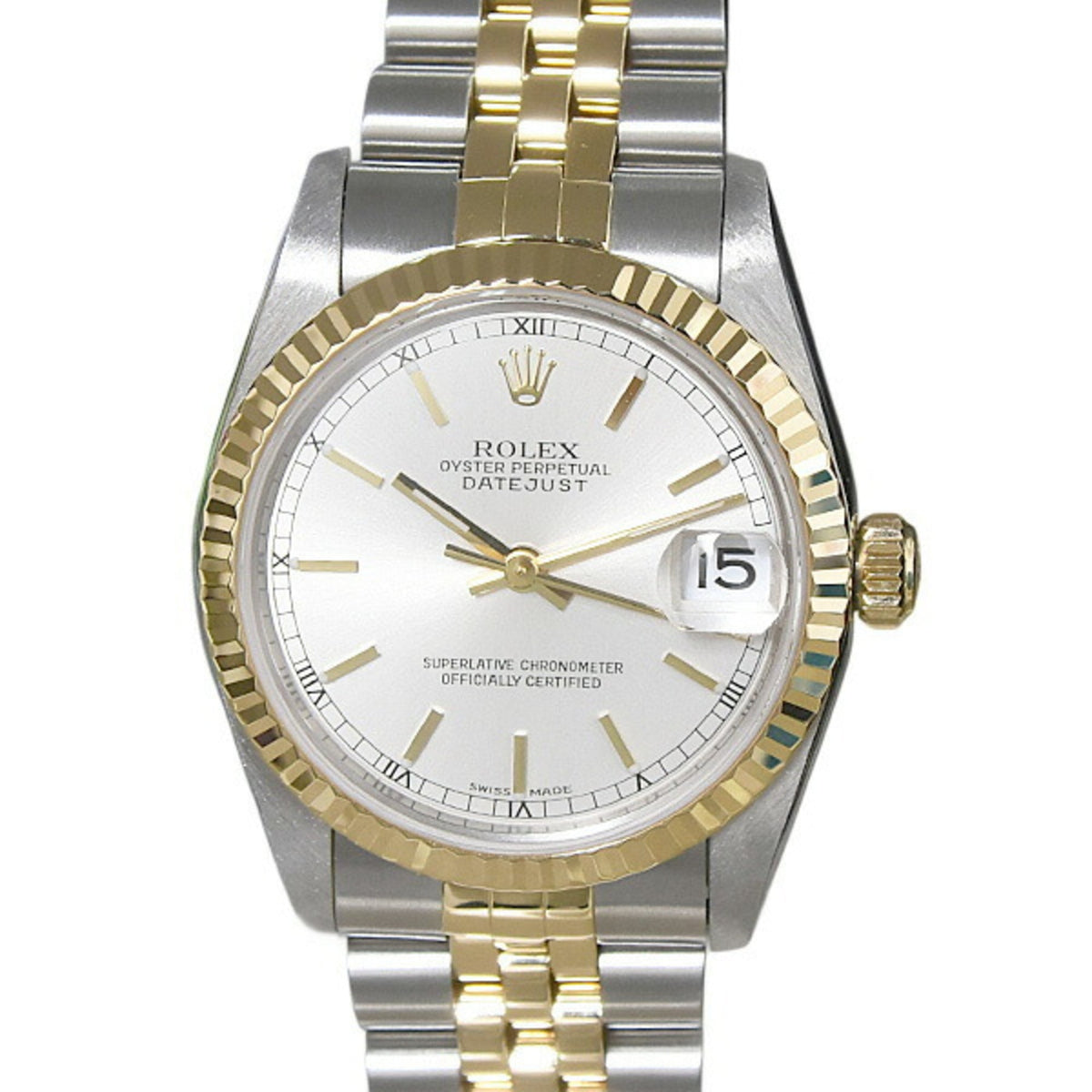 Pre-Owned Rolex Datejust 31 Automatic Watch, Unisex, A Series, Silver Dial, Stainless Steel and Yellow Gold, ROLEX 78273