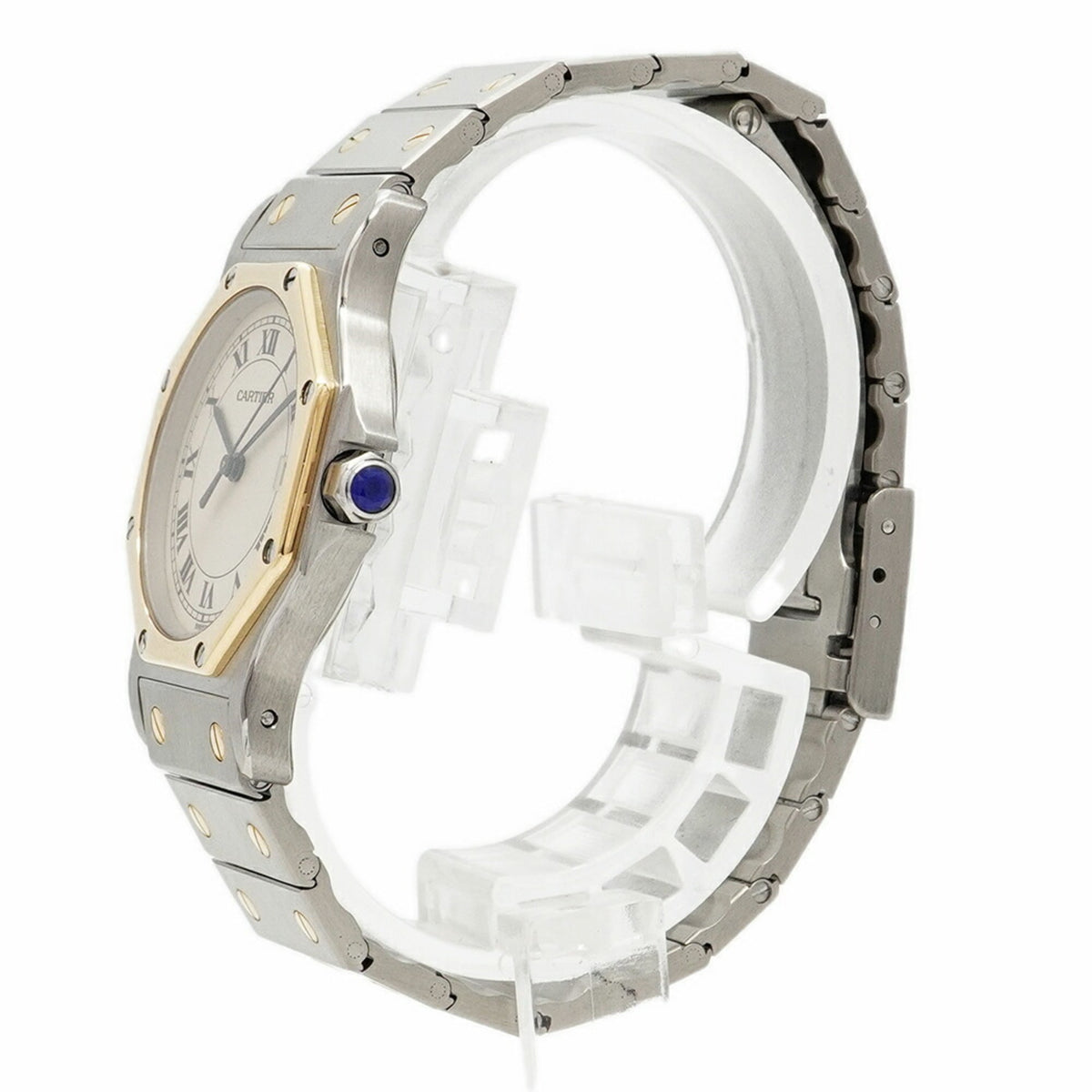 Pre-Owned Cartier Santos Octagon W2001583 Ivory Dial Women's Watch