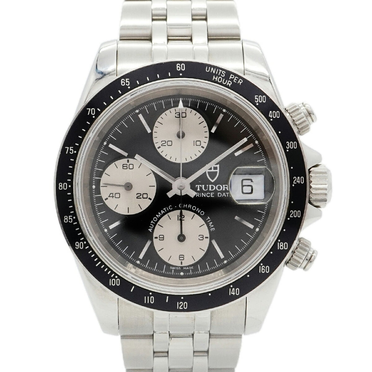 Pre-Owned Tudor Chronotime 79260 Black Dial Men's Watch