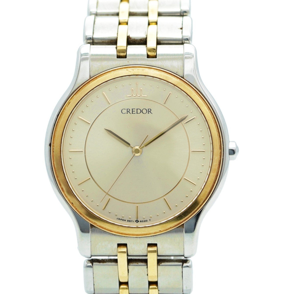 Pre-Owned Seiko Credor 9571-6020 Silver Dial Men's Watch