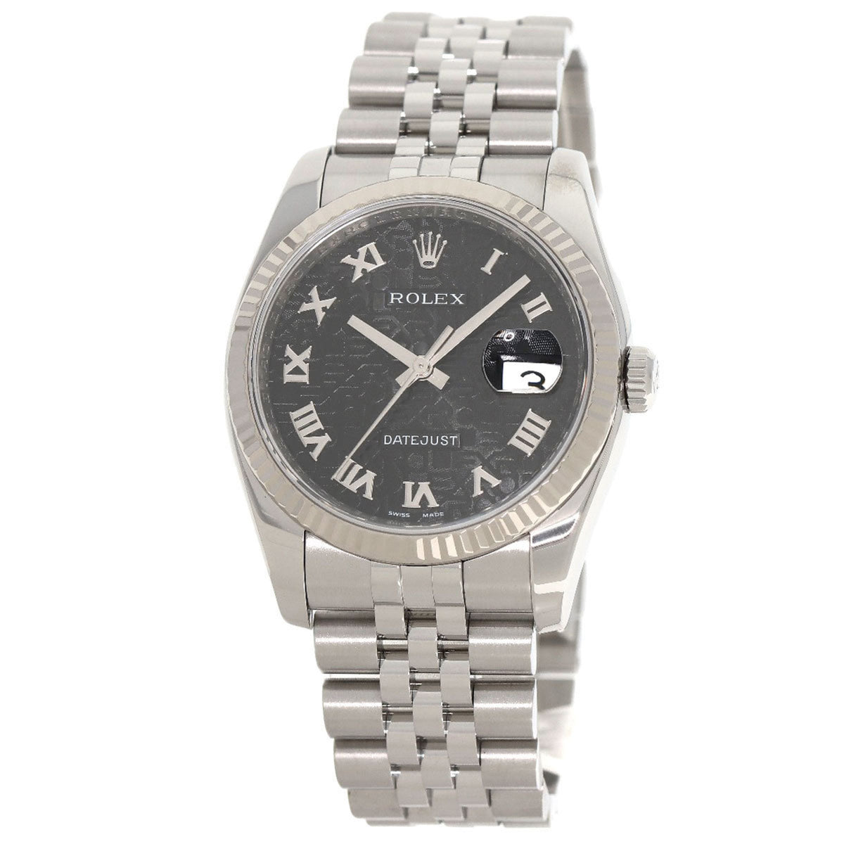 Gebrauchte Rolex 116234 Datejust Uhr Edelstahl SS K18WG Herren ROLEX 