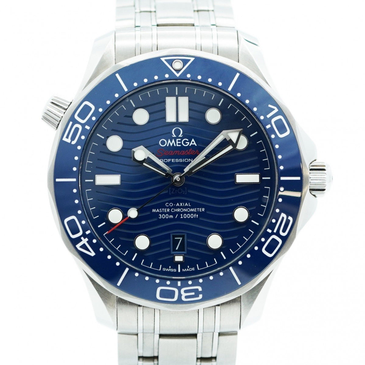 Gebrauchte Omega Seamaster 210.30.42.20.03.001 Herrenuhr mit blauem Zifferblatt 