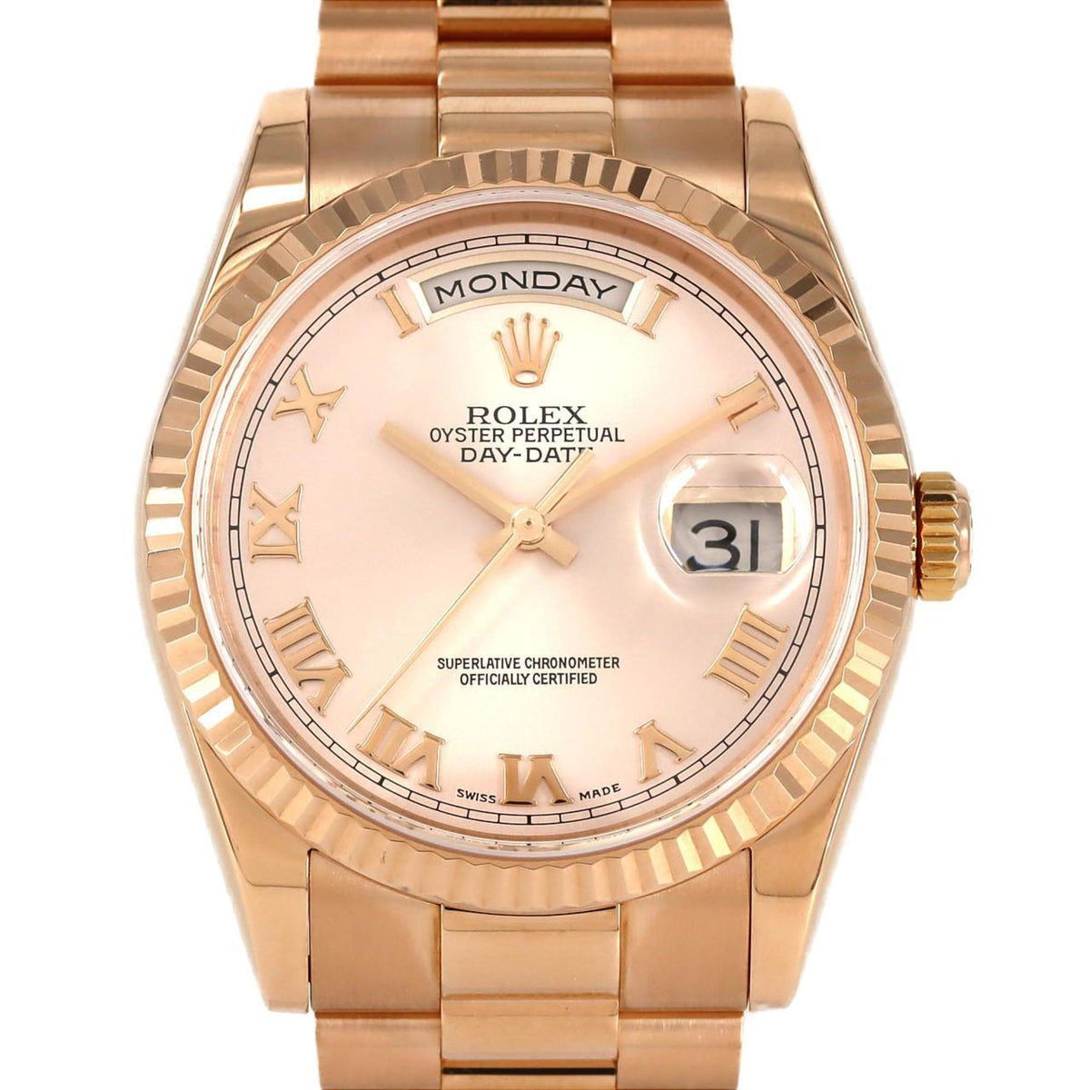 Gebrauchte Rolex Day-Date 118235 PG/RG Automatikuhr, K-Serie 