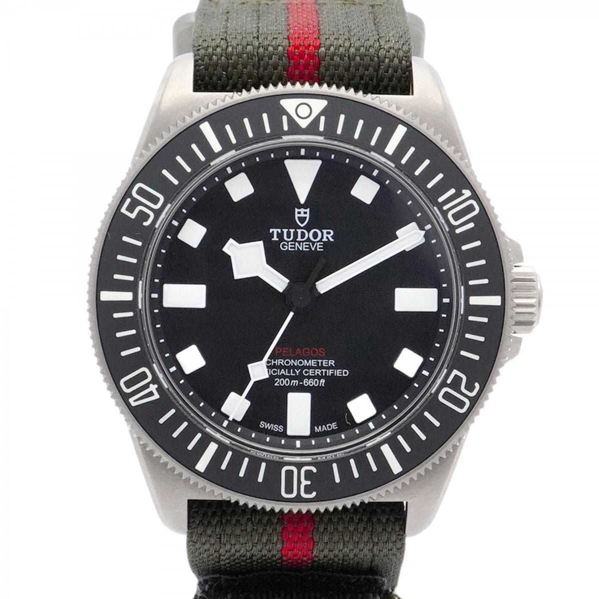 Gebrauchte Tudor Pelagos FXD 25717N Herrenuhr mit schwarzem Zifferblatt 