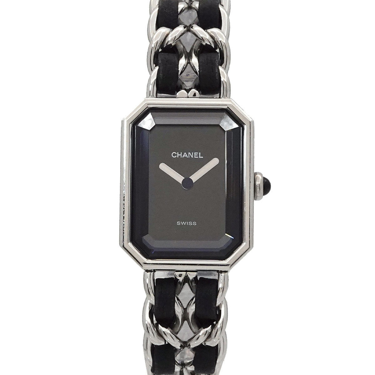 Pre-Owned CHANEL Premiere Women's Watch, Size M, H0451, Black and Silver, Quartz Movement