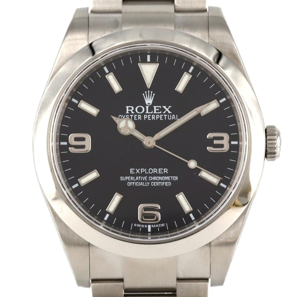 Gebrauchte Rolex Explorer I 214270. Automatikuhr aus Edelstahl, Zufallsnummer 