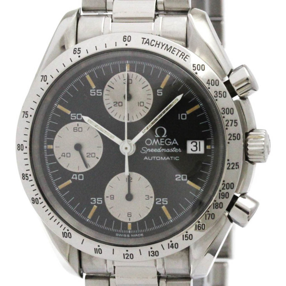 Pre-Owned OMEGA Speedmaster Date Steel Automatic Mens Watch 3511.50 Polished