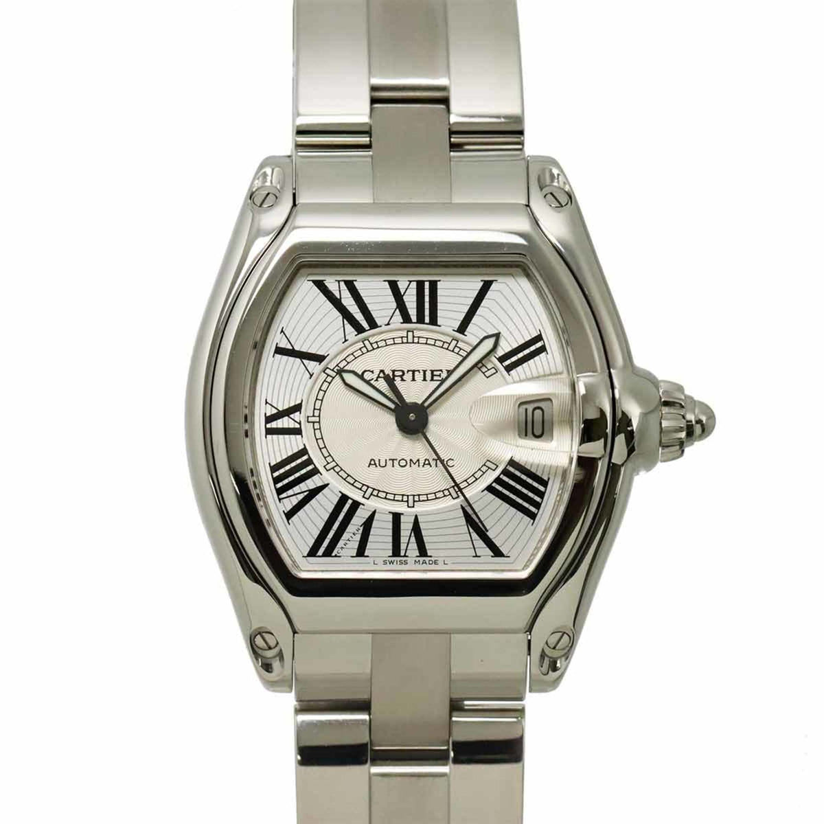 Pre-Owned Cartier Roadster LM W62025V3 Men's Watch, Date, Silver, Automatic Movement