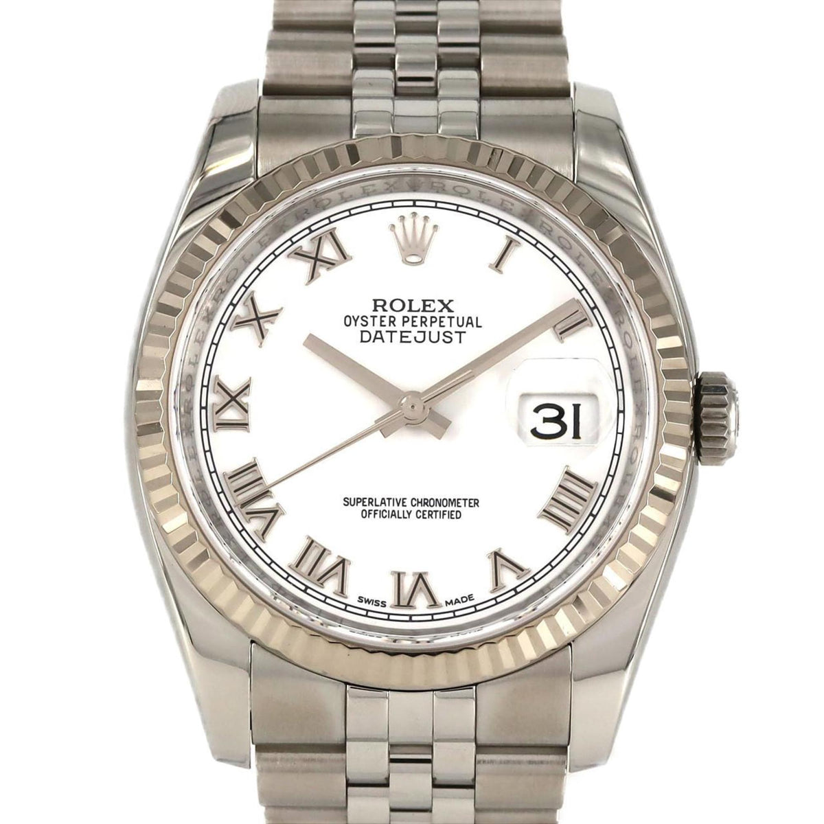 Gebrauchte Rolex Datejust 116234 SSxWG Uhr Automatik Zufallszahl 