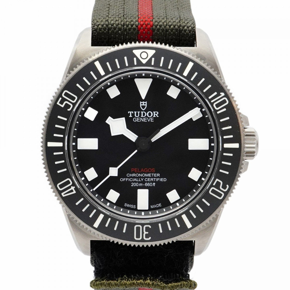 Gebrauchte Tudor Pelagos FXD 25717N Herrenuhr mit schwarzem Zifferblatt 