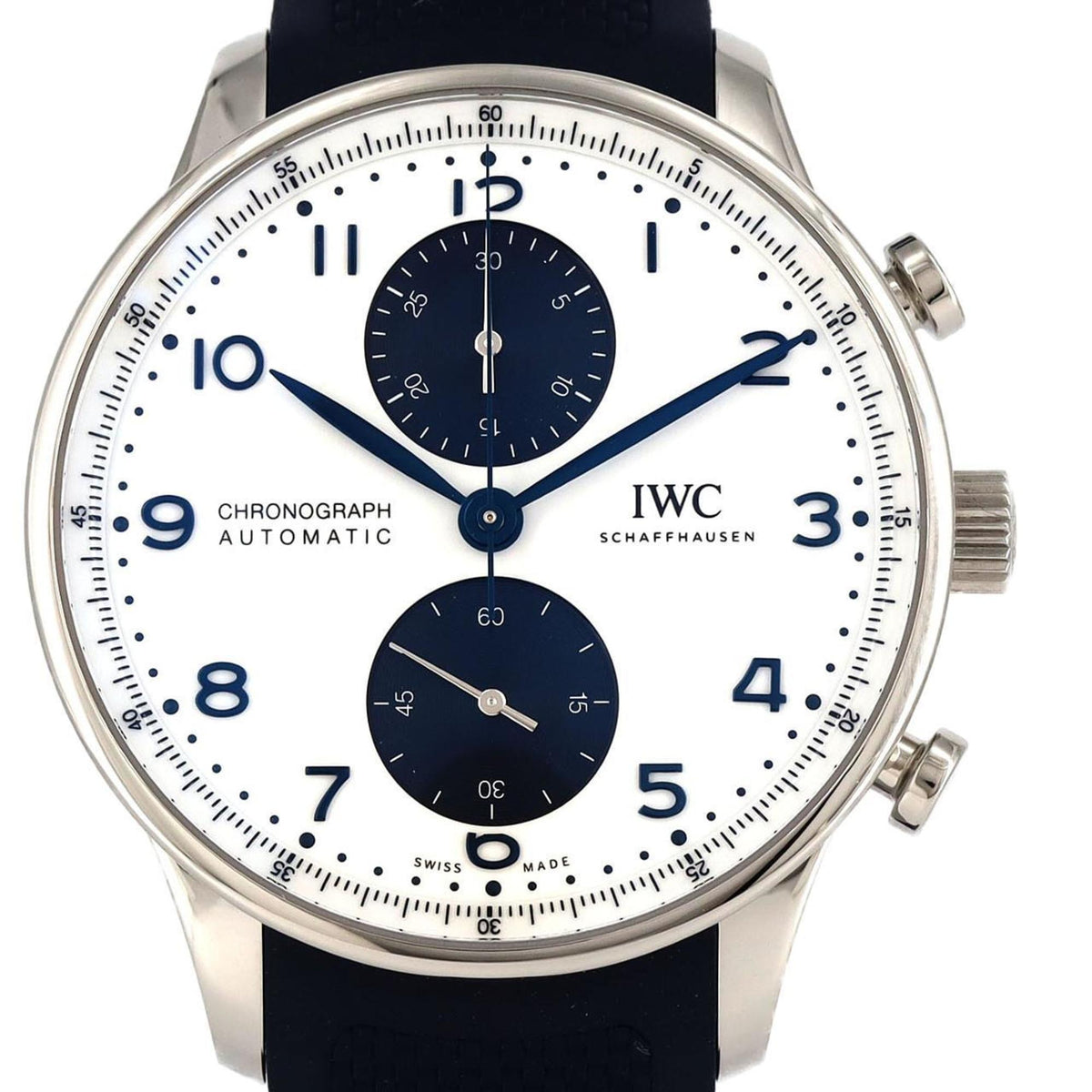 Gebrauchte IWC Portugieser Chronograph IW371620 SS Armbanduhr Automatik 