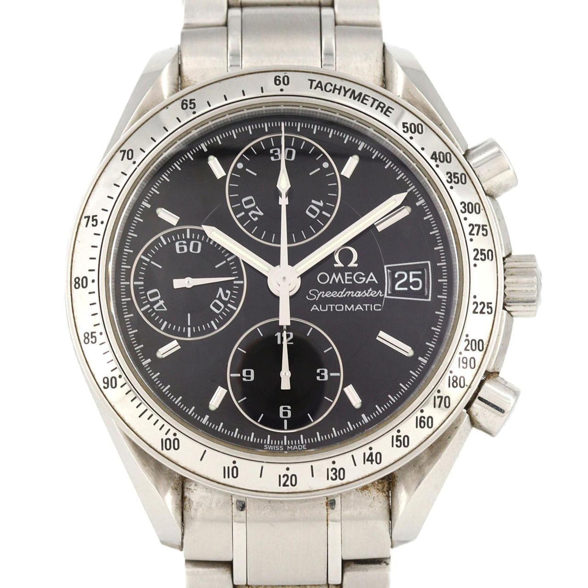 Pre-Owned Omega Speedmaster Date 3513.50 Stainless Steel Automatic Watch