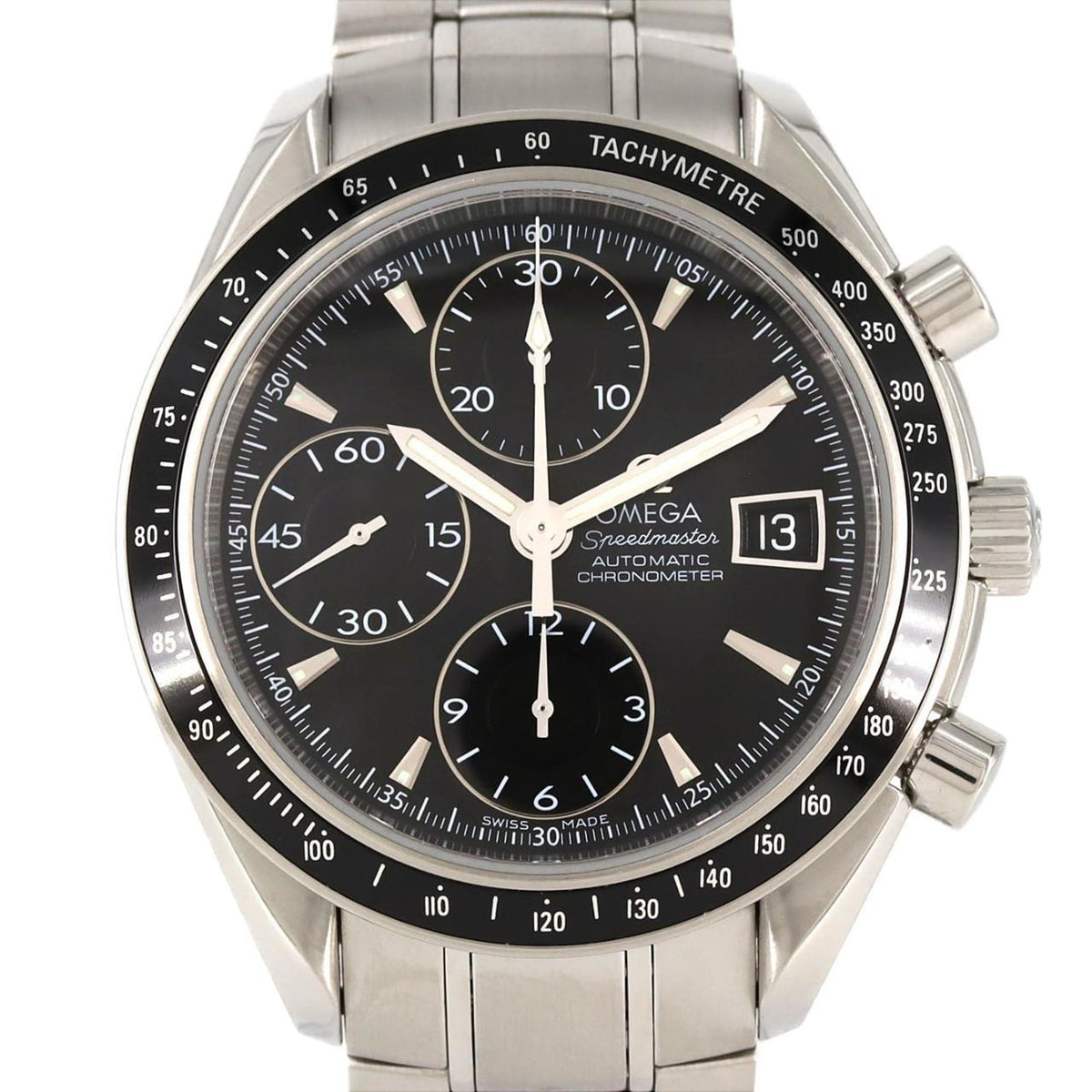 Pre-Owned Omega Speedmaster Date 3210.50 Stainless Steel Automatic Watch