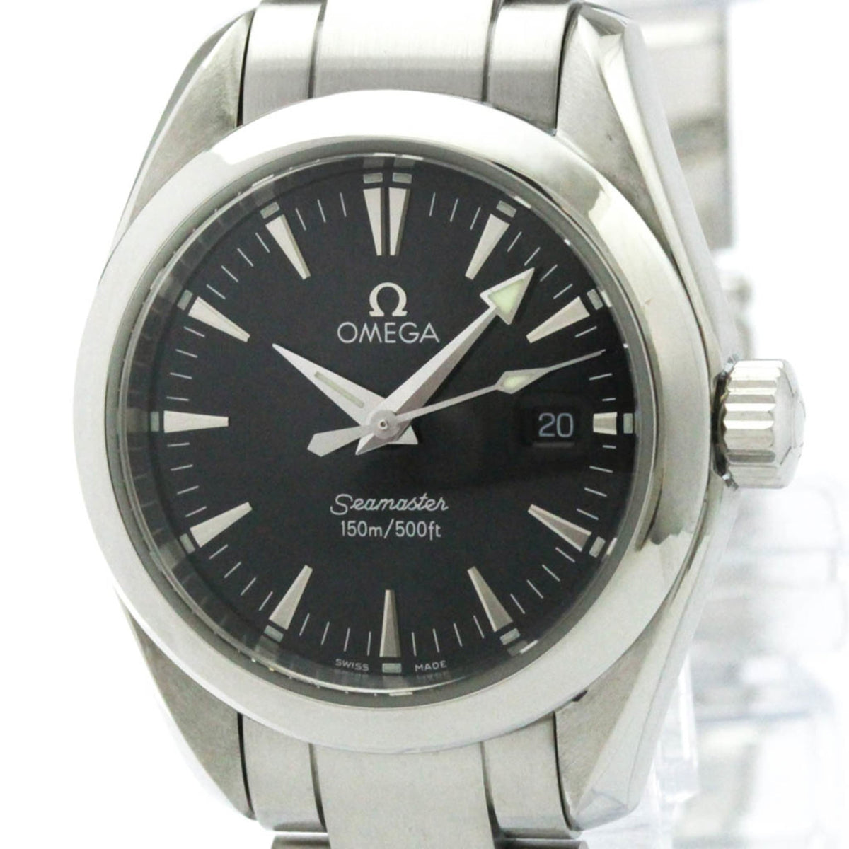 Pre-Owned OMEGA Seamaster Aqua Terra Steel Quartz Ladies Watch 2577.50 Polished