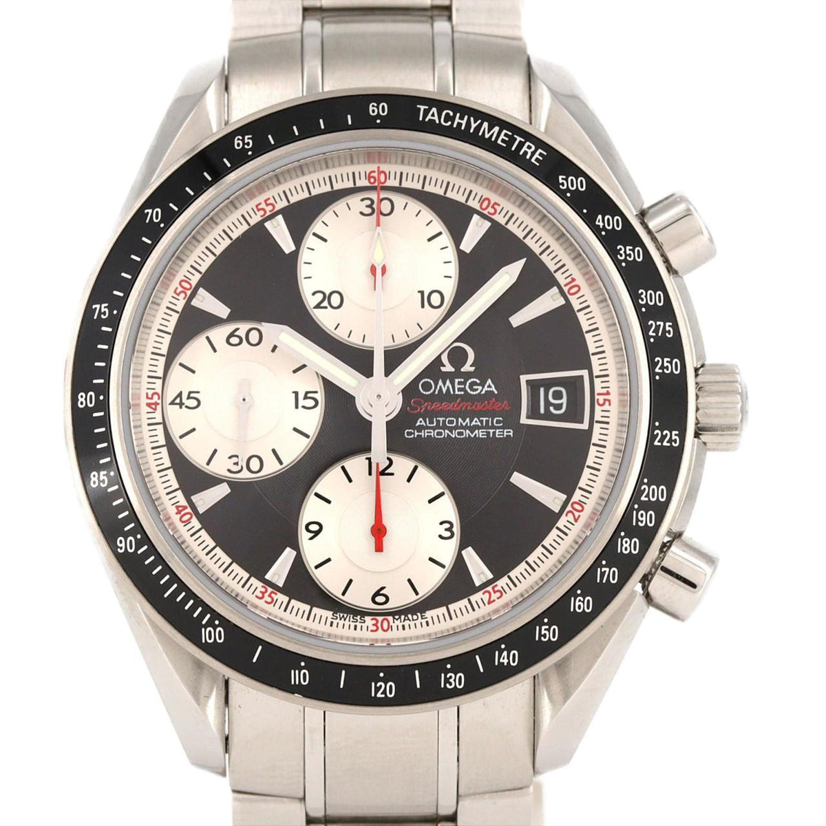 Pre-Owned Omega Speedmaster Date 3210.51 Stainless Steel Automatic Watch