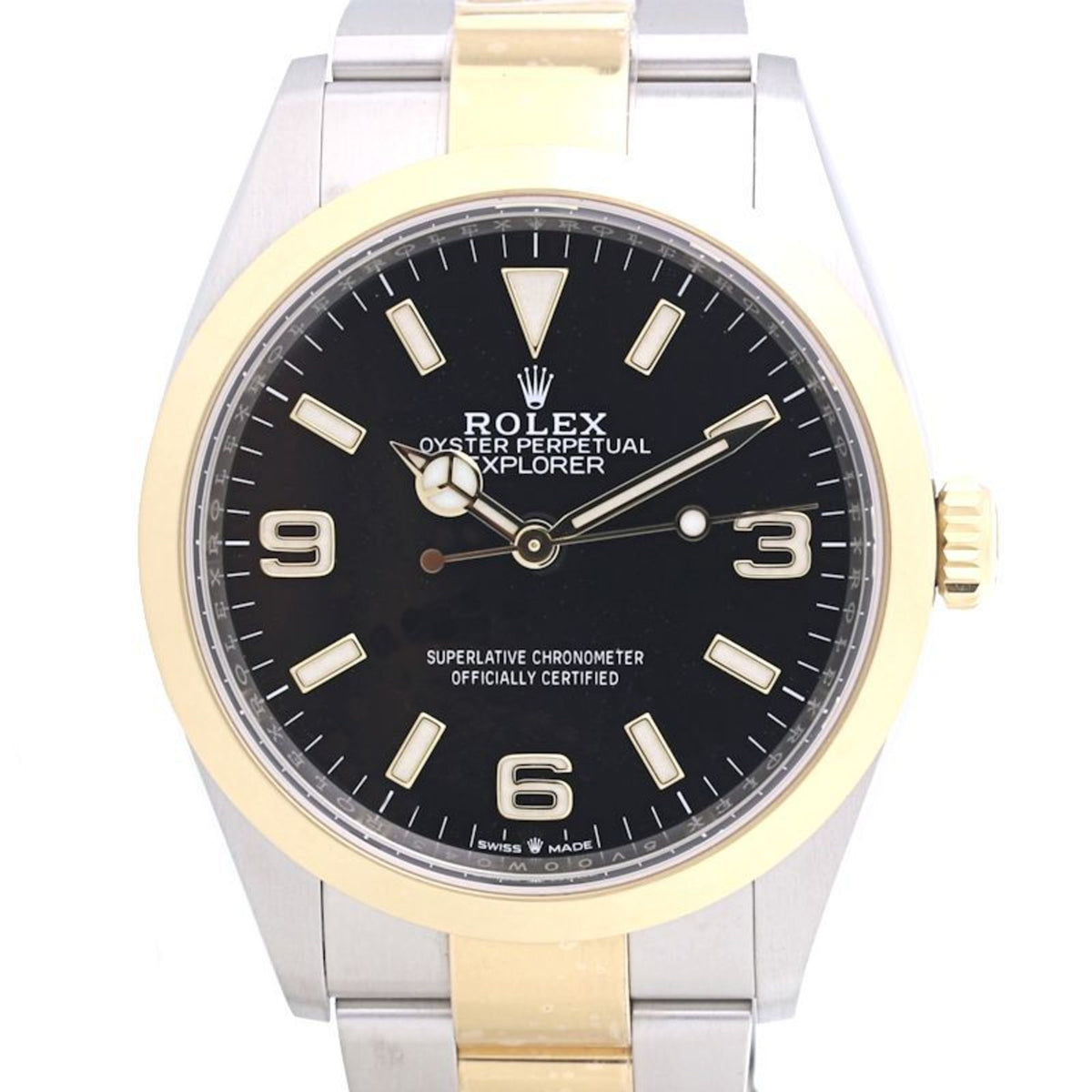 Gebrauchte ROLEX Rolex Explorer 36 124273 K18YG Gelbgold x Edelstahl Herrenuhr 39978 