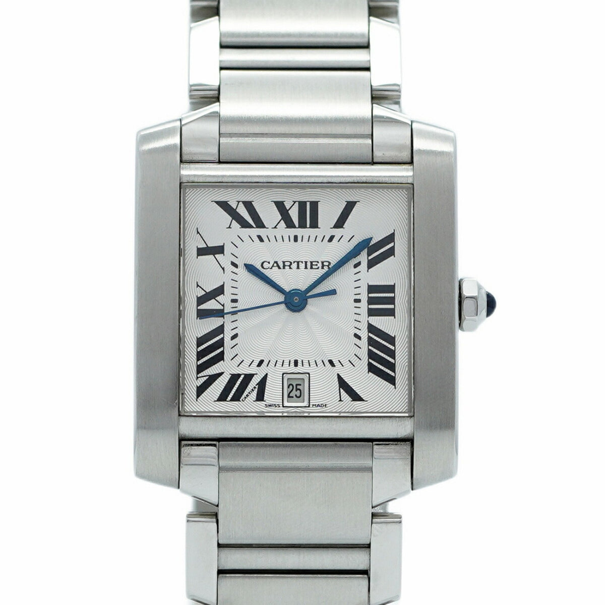 Pre-Owned Cartier Tank Fran?aise LM W51002Q3 Silver Dial Women's Watch