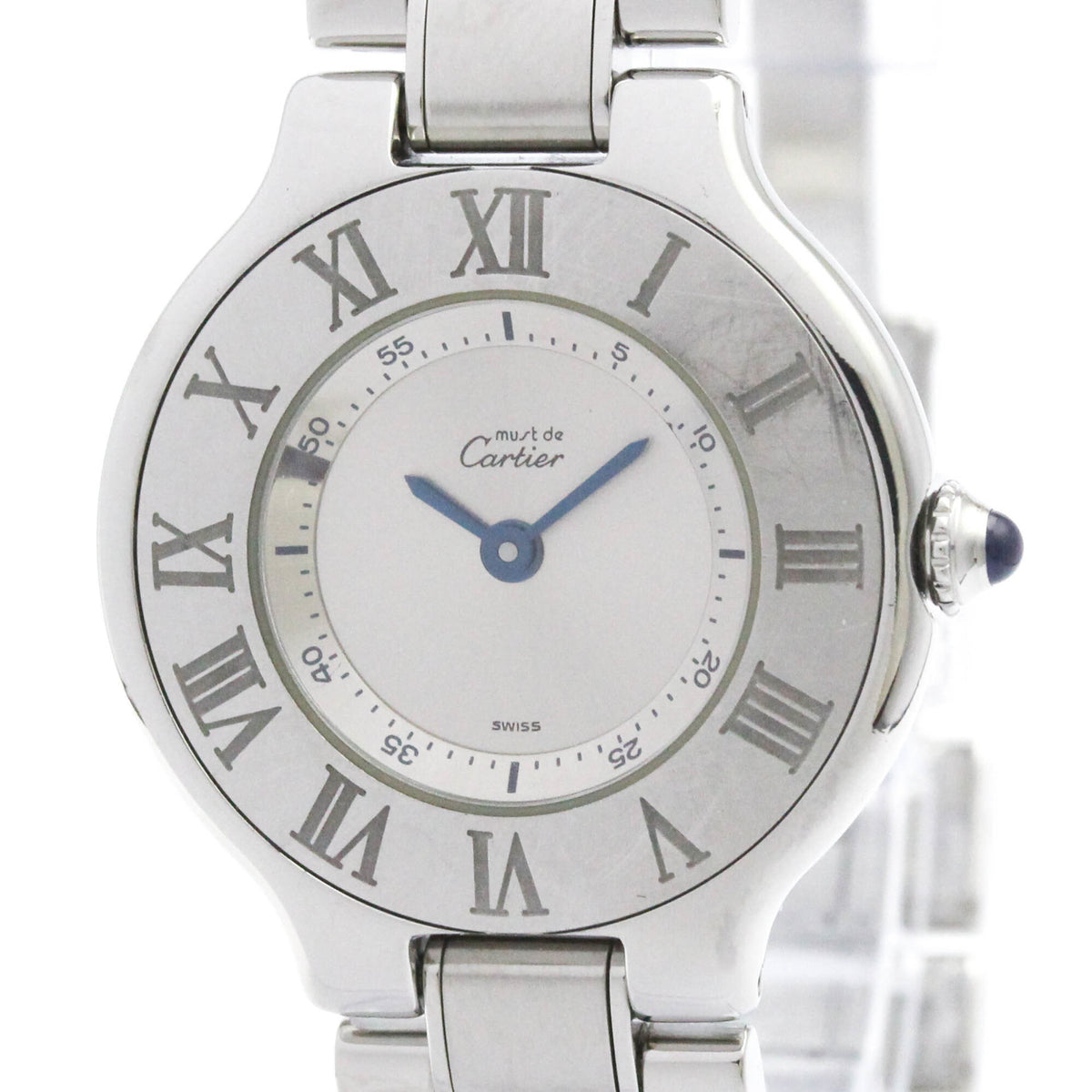 Pre-Owned CARTIER Must 21 Stainless Steel Quartz Ladies Watch W10109T2 Polished