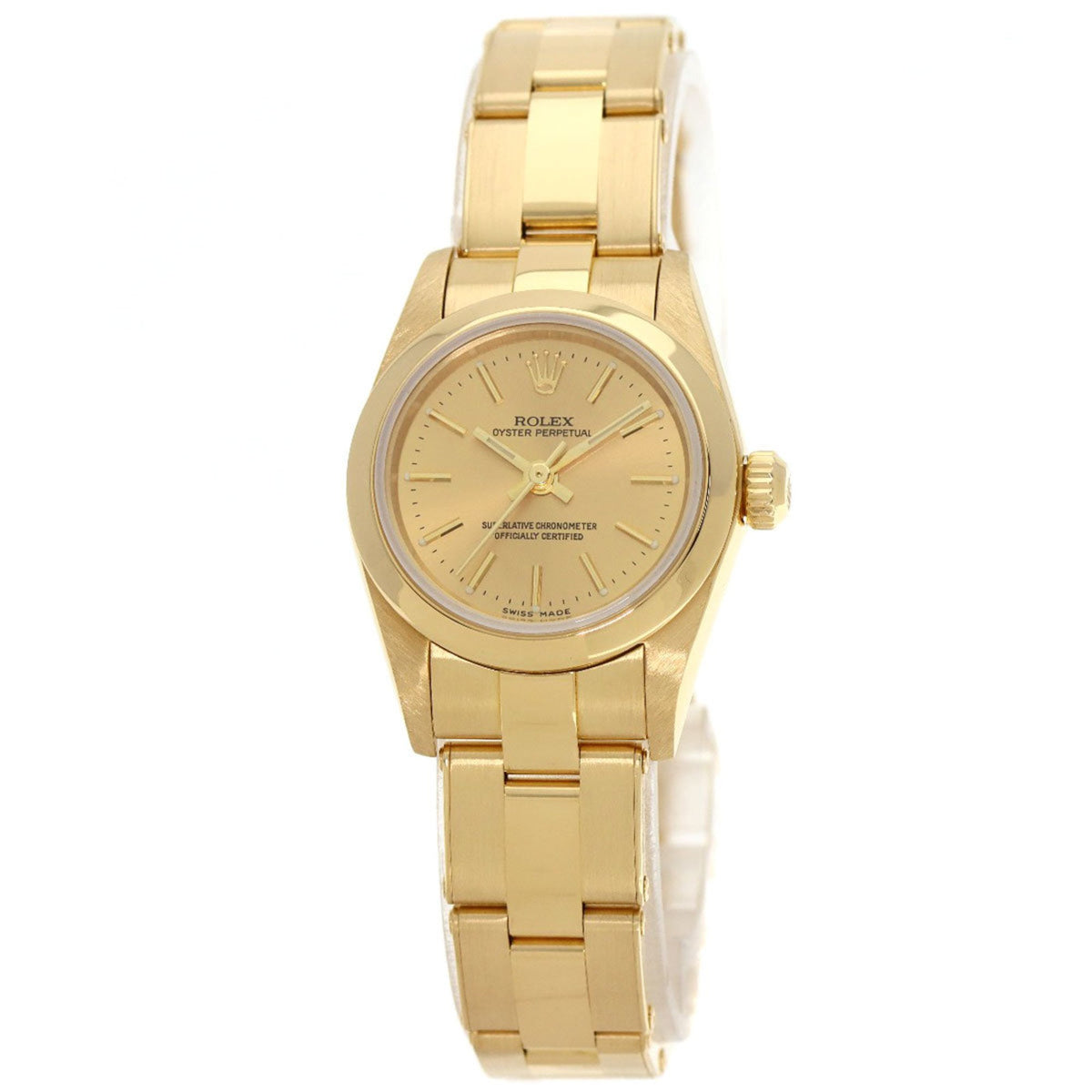 Gebrauchte Rolex 76188 Oyster Perpetual Uhr 18K Gelbgold K18YG Damen ROLEX 