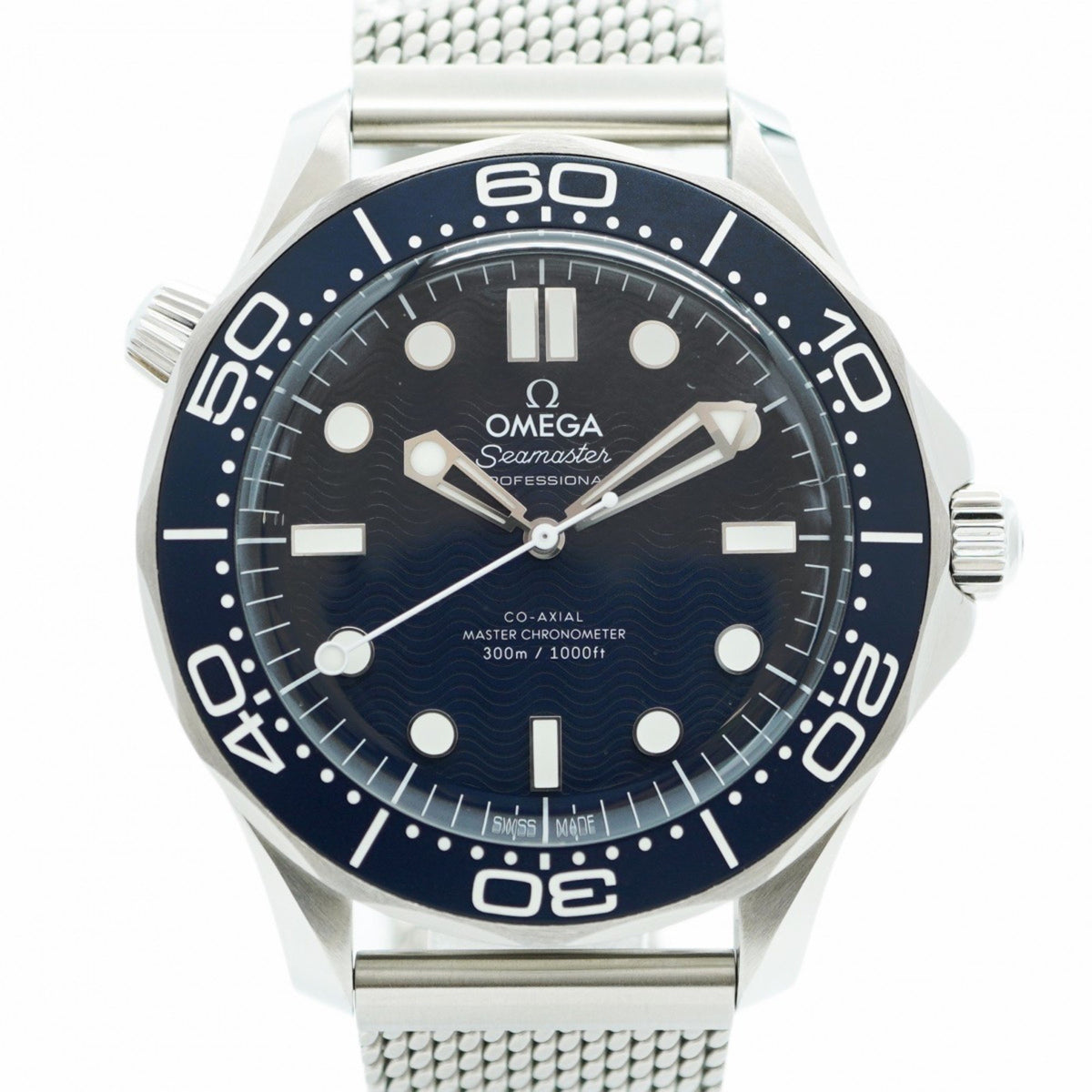 Gebrauchte Omega Seamaster 210.30.42.20.03.002 Herrenuhr mit blauem Zifferblatt 