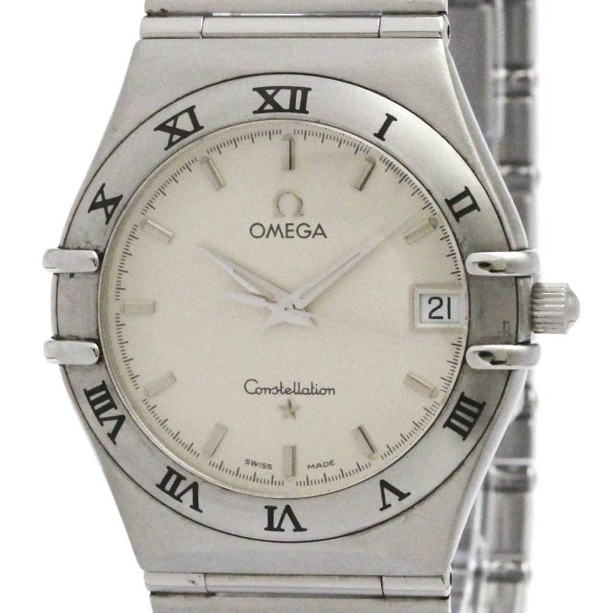 Gebrauchte OMEGA Constellation Edelstahl Quarz Herrenuhr 1512.30 poliert 
