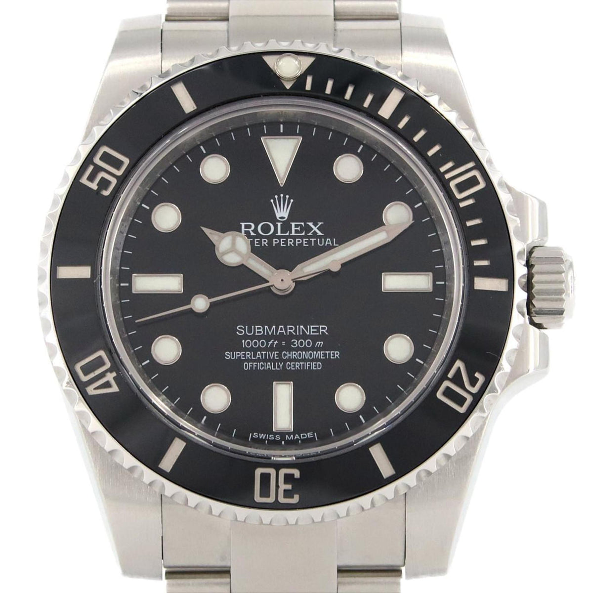 Gebrauchte Rolex Submariner 114060 SS Armbanduhr Automatik Zufallszahl 