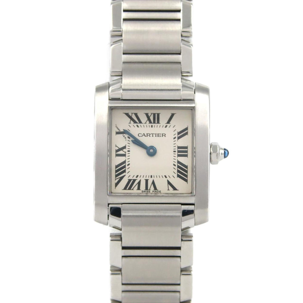 Gebrauchte Cartier Tank Francaise SM W51008Q3 SS Armbanduhr Quarz 