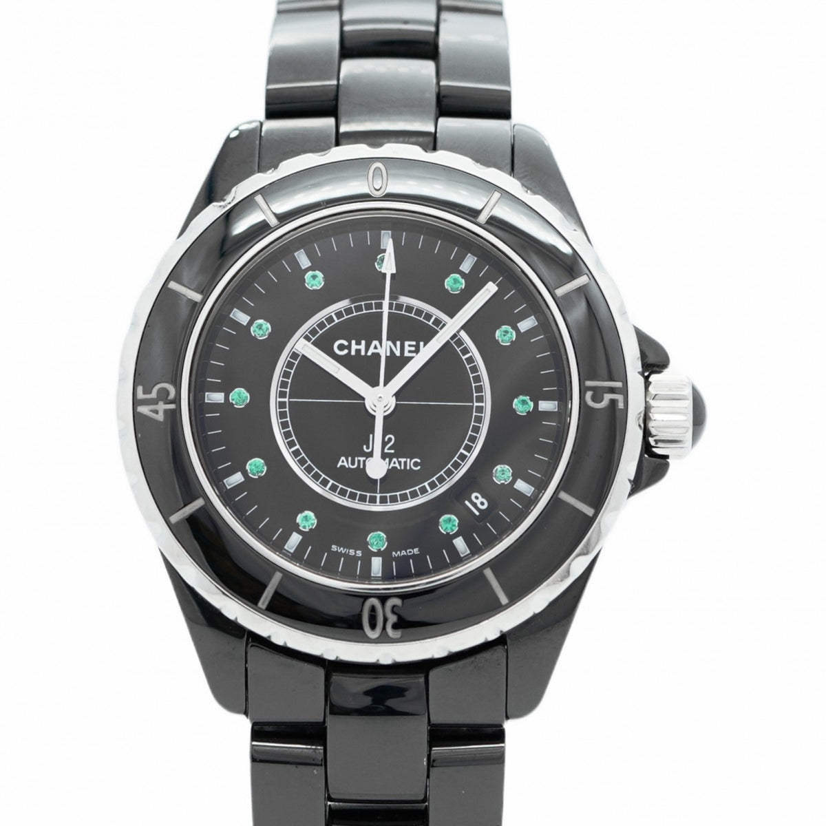 Pre-Owned Chanel J12 H2131 Black Dial Men's Watch