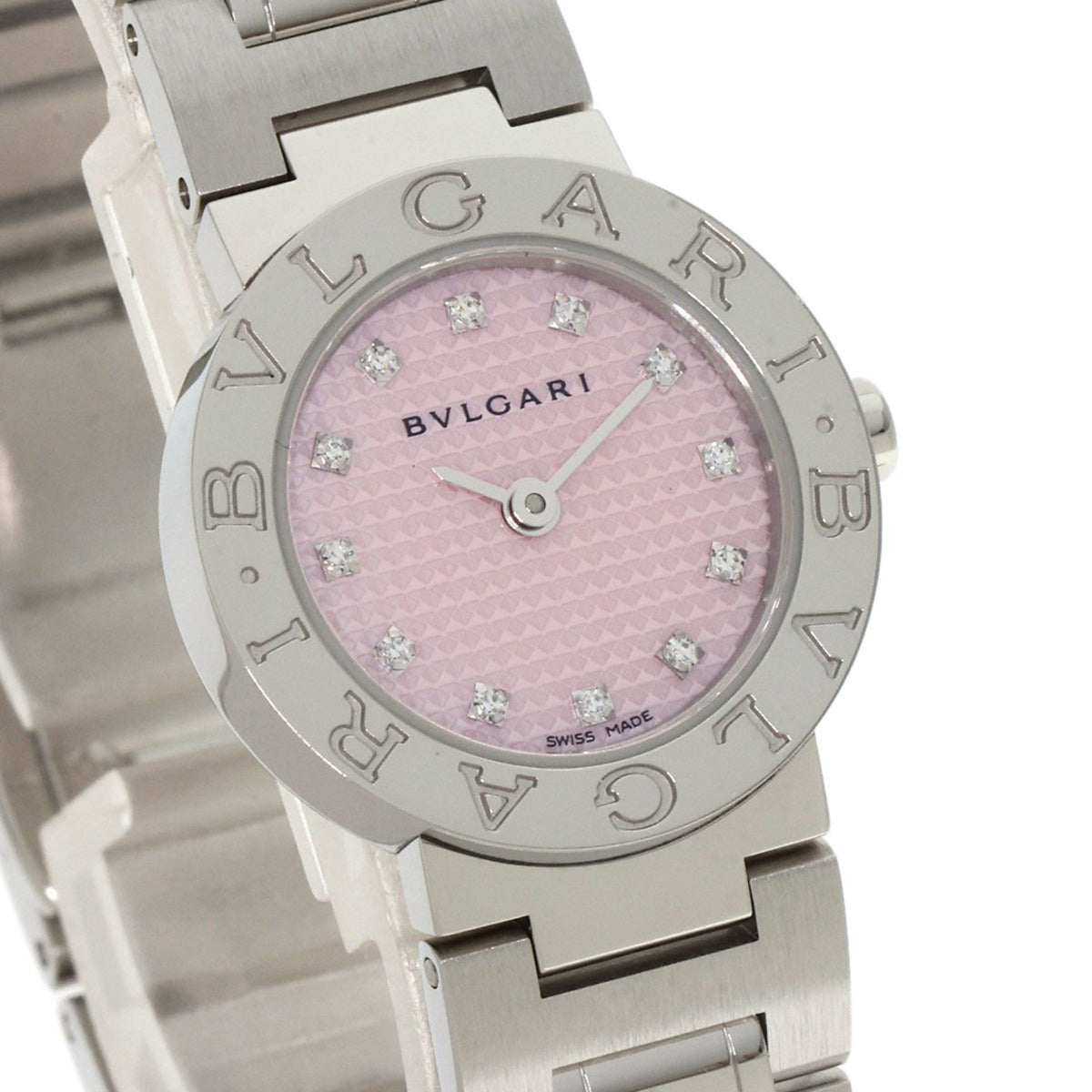Gebrauchte BVLGARI BB23SS 12P Diamantuhr Edelstahl SS Damen 
