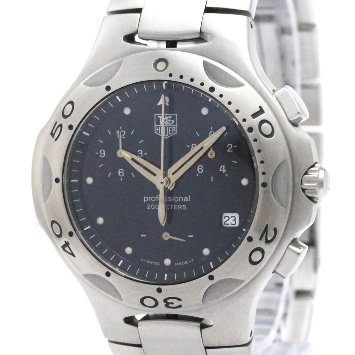Pre-Owned TAG HEUER Kirium Chronograph Steel Quartz Mens Watch CL1110 Polished